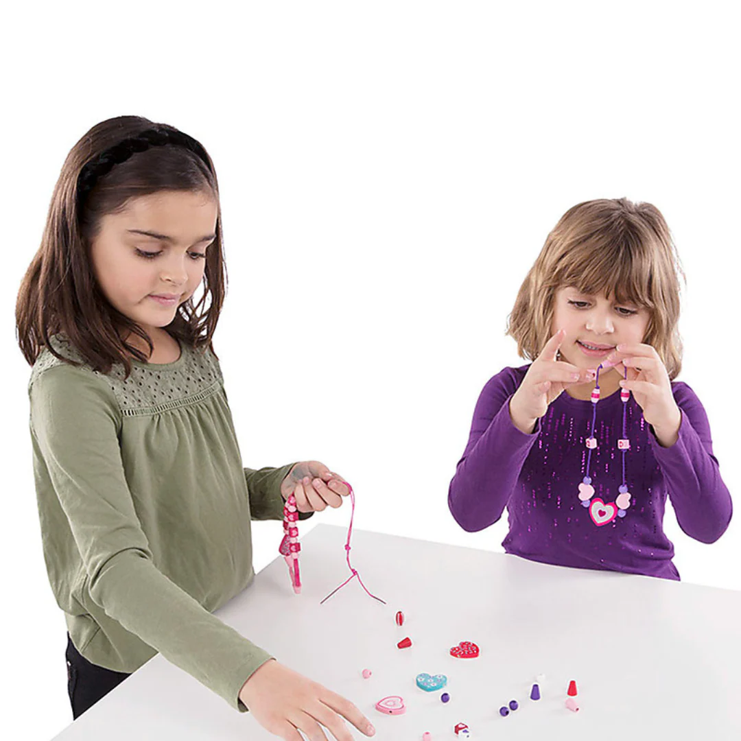 Perline per Collane in Legno - 450 Pezzi - Rosa - immagine 8