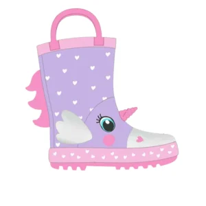 Mr Tiggle - Stivali Pioggia Bambini - Unicorno Lilla