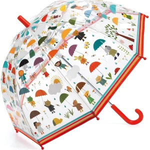 Ombrello Bambino - Rosso Con Protezione mani  - Animali