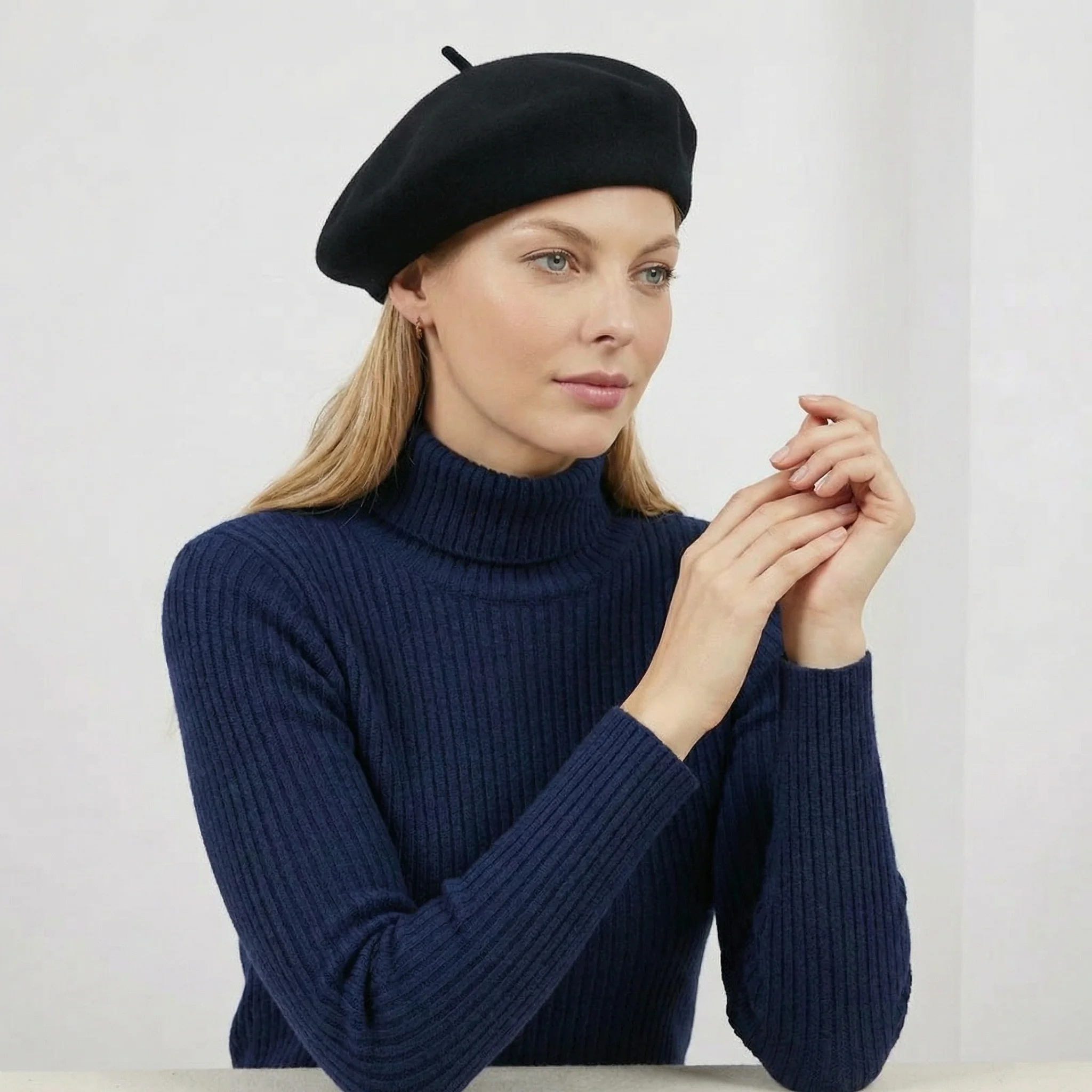 Berretto da donna 100% lana australiana - Chic La Parisienne - immagine 4