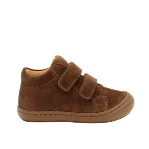 Scarponcini morbidi in pelle scamosciata Cioccolato - Lunella